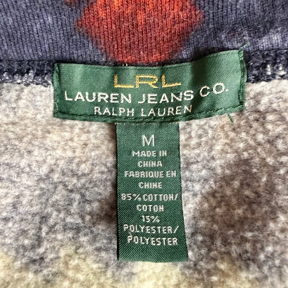 LRL Lauren Jeans Co Womens Jacket Vintage‎ Southwestern Shawl Collar Medium